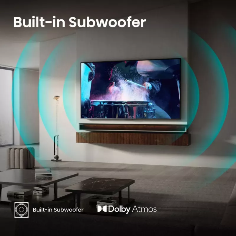 Hisense 100E7Q PRO 2.54 m (100 colių) 4K Ultra HD QLED išmanusis televizorius, Wi-Fi, juodas