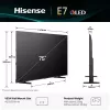 Hisense 75E77Q 190,5 cm (75 colių) 4K Ultra HD QLED išmanusis televizorius, juodas