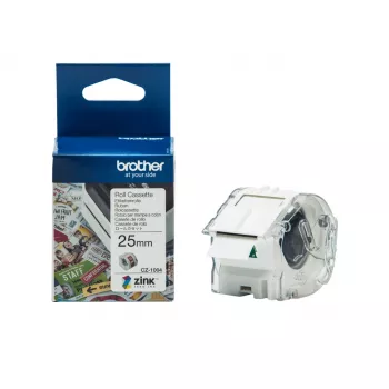 Brother CZ-1004 nuolatinė etikečių juosta, balta, 2,5 cm x 5 m