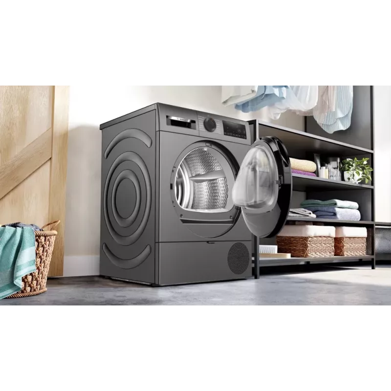 Bosch Serie 6 WQG243DR10 džiovinimo mašina Laisvai pastatoma Priekinis pakrovimas 9 kg Pilka