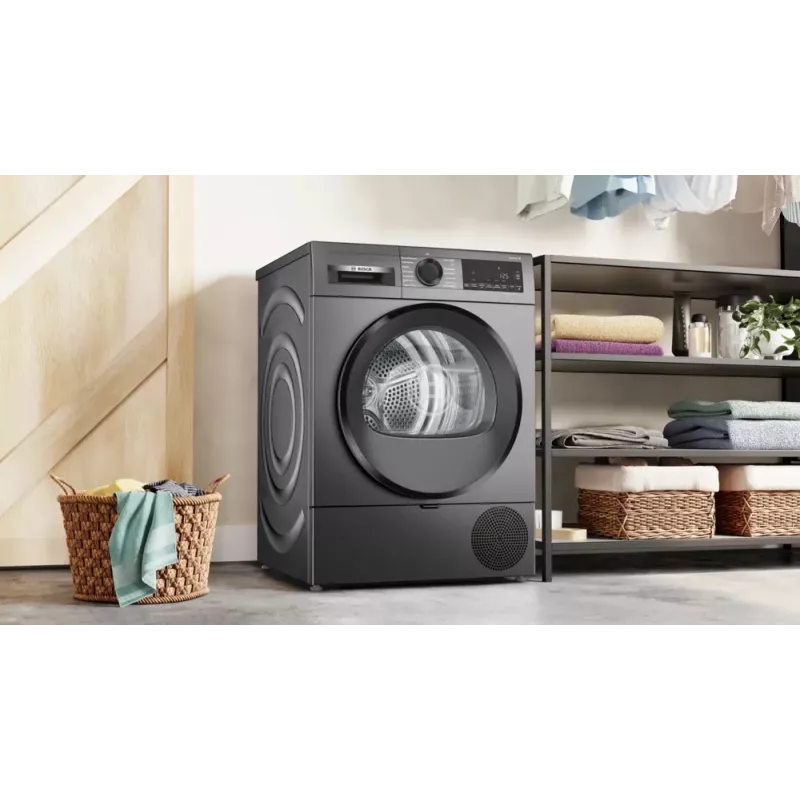 Bosch Serie 6 WQG243DR10 džiovinimo mašina Laisvai pastatoma Priekinis pakrovimas 9 kg Pilka