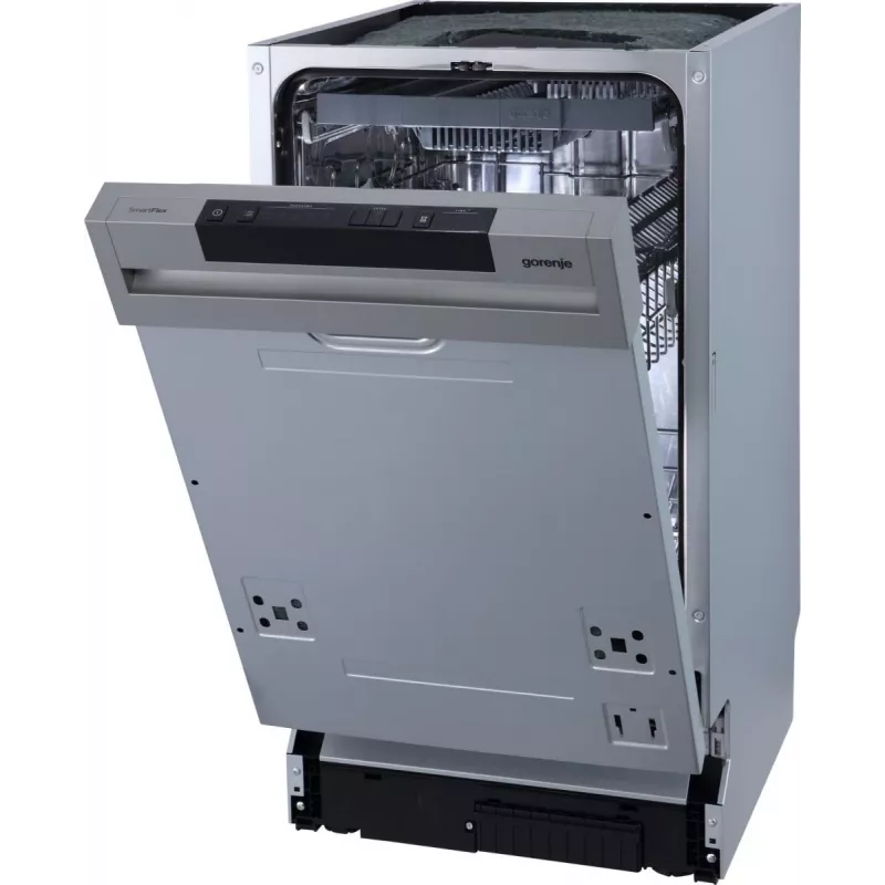 Įmontuojama indaplovė Gorenje GI 561 D 10 S EB — 11 komplektų, siaura 45 cm, 45 dB, 9 L/ciklas