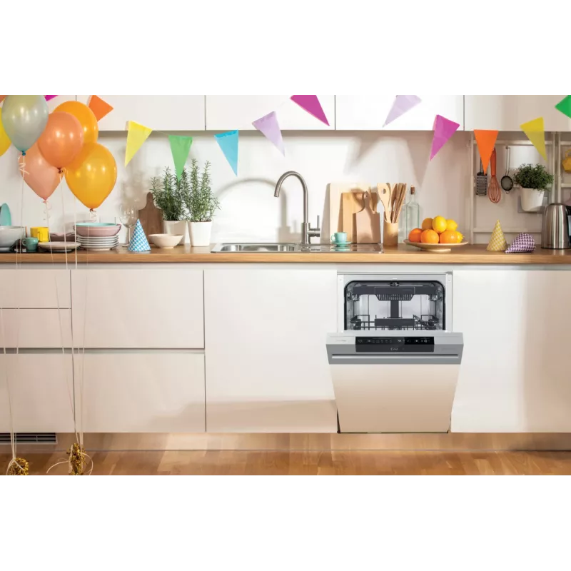 Įmontuojama indaplovė Gorenje GI 561 D 10 S EB — 11 komplektų, siaura 45 cm, 45 dB, 9 L/ciklas