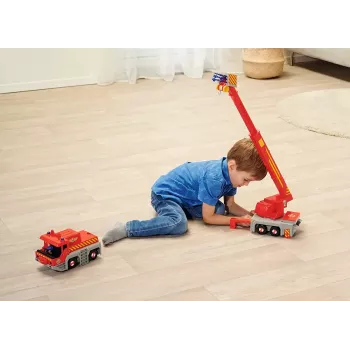 Žaislinis gelbėjimo kraninis automobilis Simba‑Dickie Fireman Sam 2-in-1 (raudonas/geltonas)