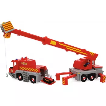 Žaislinis gelbėjimo kraninis automobilis Simba‑Dickie Fireman Sam 2-in-1 (raudonas/geltonas)