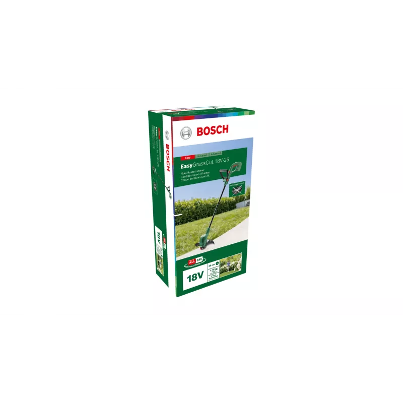 Bosch EasyGrassCut 18V-26 26 cm akumuliatorinis žoliapjovė-pjaustytuvas, juoda, žalia