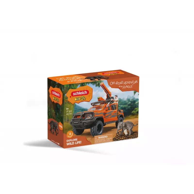 Žaidimų rinkinys Schleich Off-Road Adventure in the Jungle – džiunglių visureigis su gyvūnų figūrėlėmis