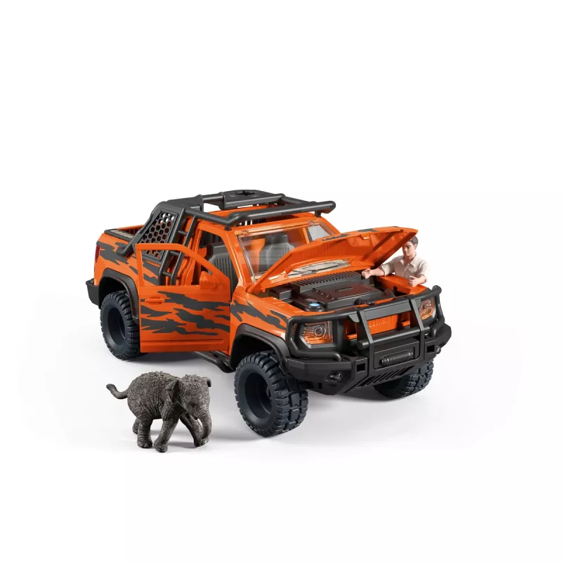 Žaidimų rinkinys Schleich Off-Road Adventure in the Jungle – džiunglių visureigis su gyvūnų figūrėlėmis