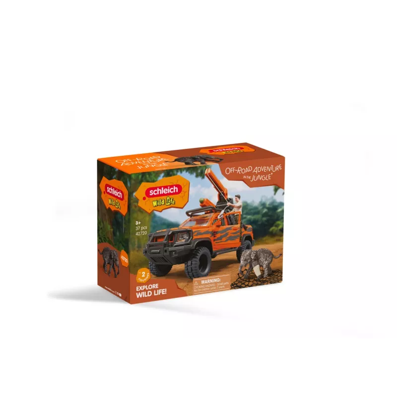 Žaidimų rinkinys Schleich Off-Road Adventure in the Jungle – džiunglių visureigis su gyvūnų figūrėlėmis