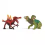Žaislų figūrėlių rinkinys Schleich Eldrador Creatures Ugnies dinozauras prieš Džiunglių driežą, modelis 70834