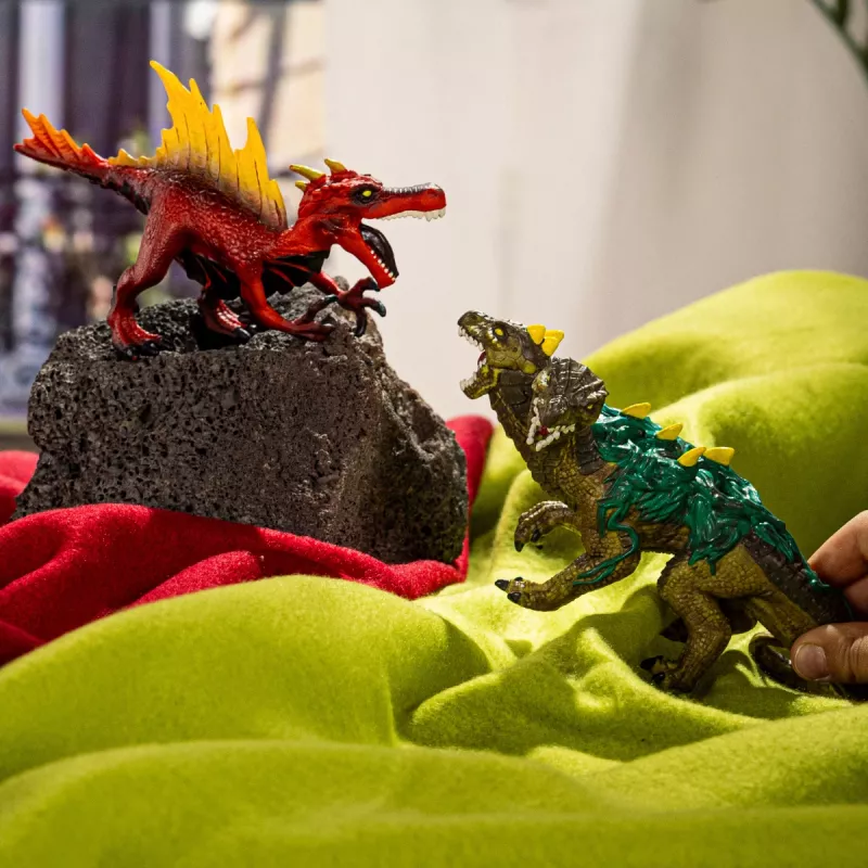 Žaislų figūrėlių rinkinys Schleich Eldrador Creatures Ugnies dinozauras prieš Džiunglių driežą, modelis 70834