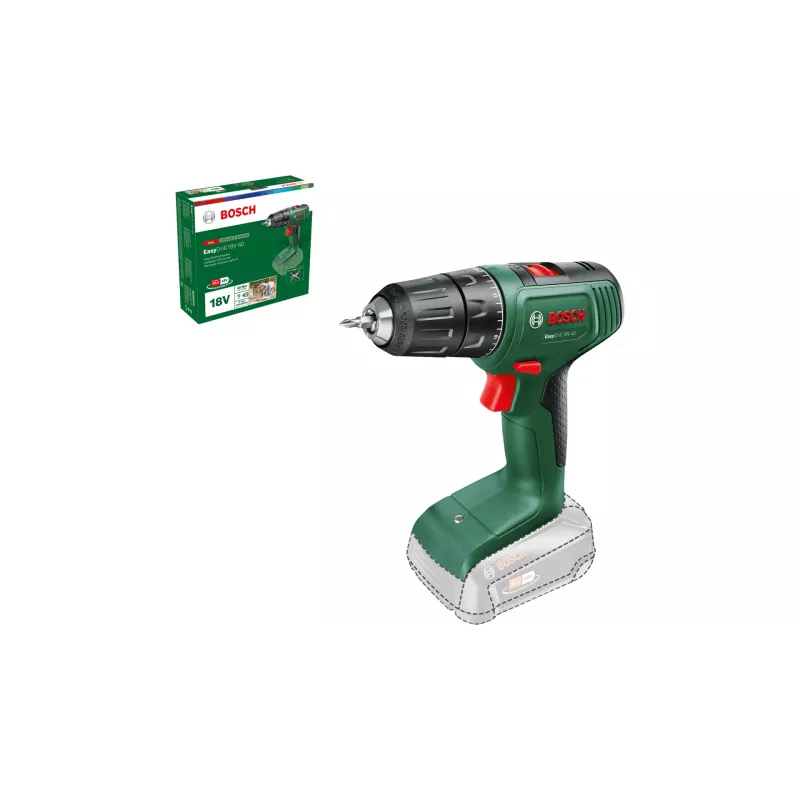 Bosch EasyDrill 18V-40 gręžtuvas, 1630 aps./min., 1,3 kg, juoda/žalia