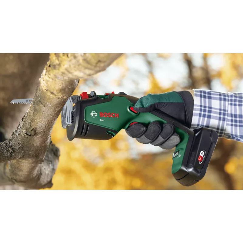 Belaidis pjūklas Bosch Keo 2300 spm, 18 V, 2 Ah, 2300 spm, eiga 115 mm, svoris 1,4 kg