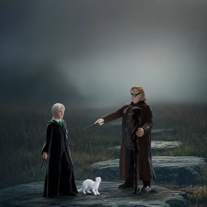 Schleich figūrėlių rinkinys Burtų pasaulis: Mad-Eye Moody ir Draco Malfoy su šešku
