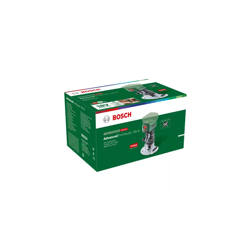 Bosch AdvancedTrimRouter 18V-8 akumuliatorinė briaunų freza, be akumuliatoriaus ir kroviklio
