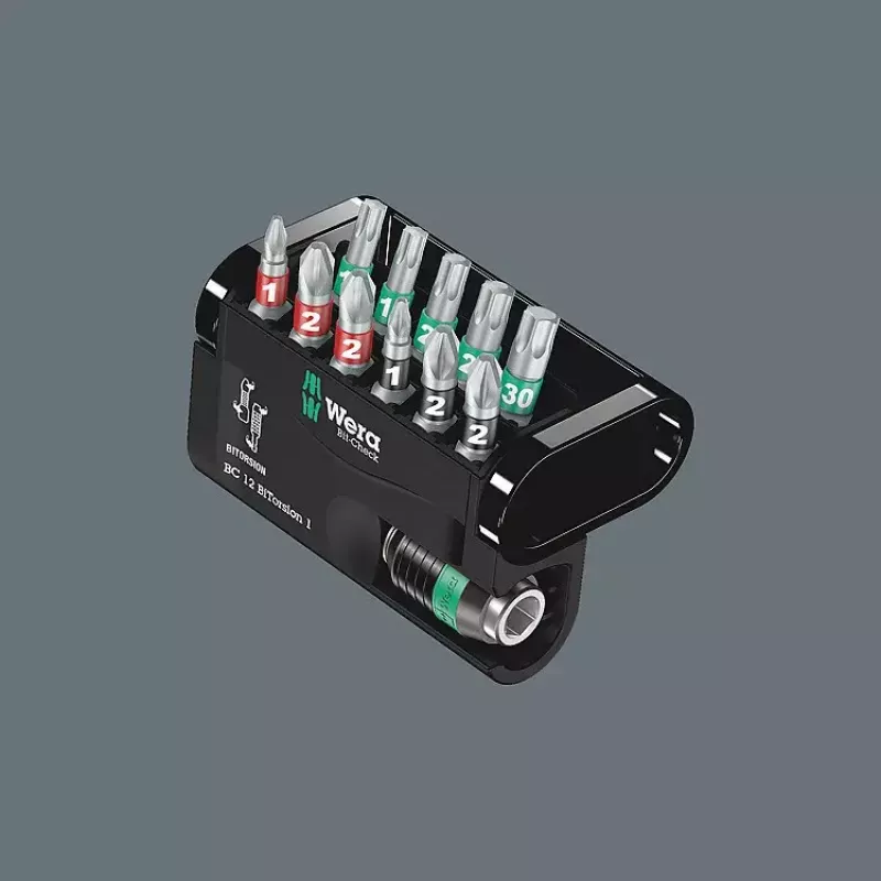 Wera 05057420001 12 vnt. antgalių rinkinys Phillips, Pozidriv, Torx su BiTorsion technologija