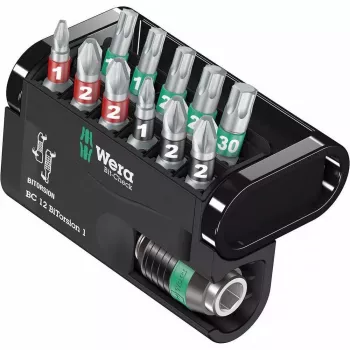 Wera 05057420001 12 vnt. antgalių rinkinys Phillips, Pozidriv, Torx su BiTorsion technologija