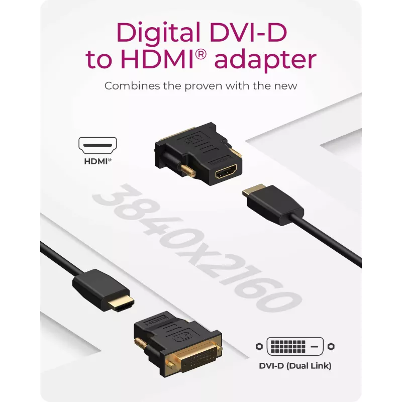 ICY BOX IB-AC552 DVI-D į HDMI A tipo adapteris