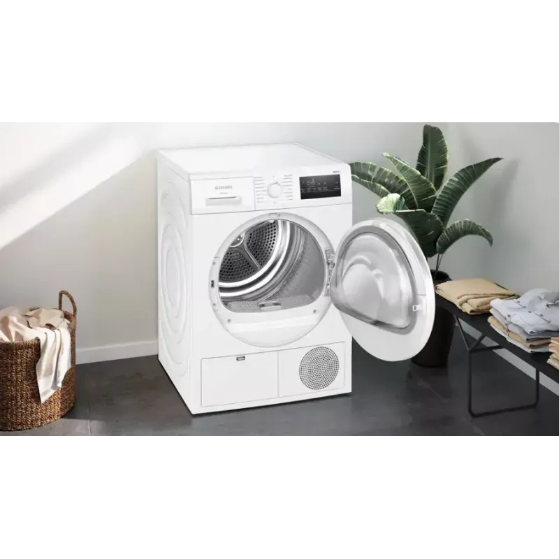 Siemens iQ300 WT43H004 džiovyklė Laisvai pastatoma Pakrovimas iš priekio 8 kg Balta