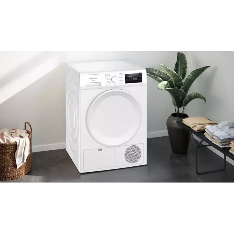 Siemens iQ300 WT43H004 džiovyklė Laisvai pastatoma Pakrovimas iš priekio 8 kg Balta