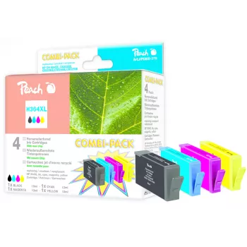 Peach PI300-370 kasetė 4 vnt. Didelės (XL) talpos juoda, žydra, raudona, geltona