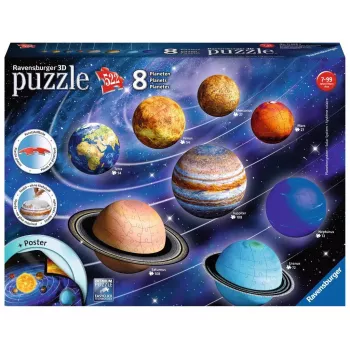 3D Dėlionė Ravensburger Planetinė Saulės Sistema