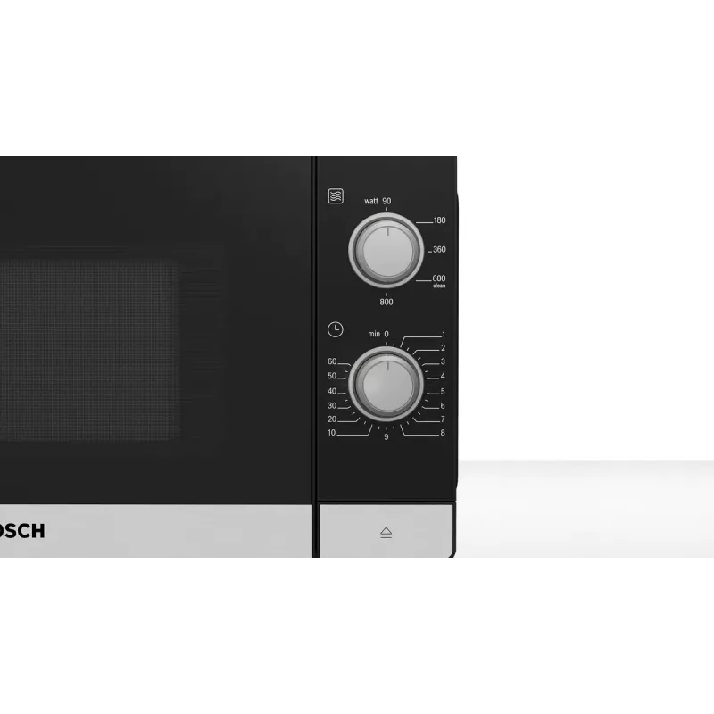 Bosch Serie 2 FFL020MS2 mikrobangų krosnelė, juoda, nerūdijantis plienas, 20 L, 800 W