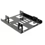 DeLOCK 18210 3,5 colio į 2 x 2,5 colio HDD/SSD montavimo rėmelis, juodas