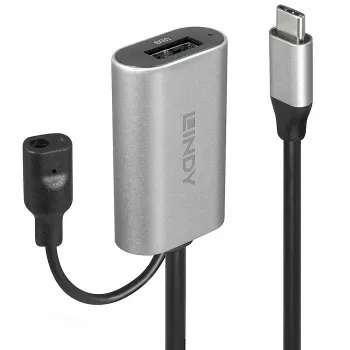 Lindy 5m USB 3.2 Gen 1 C/A aktyvus prailginimo kabelis, 5 m, USB C, USB A, USB 3.2 Gen 1 (3.1 Gen 1), sidabrinis