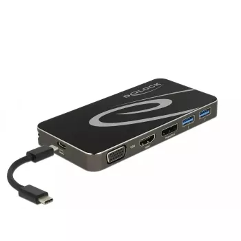 Docking stotelė DeLOCK USB Type-C 3.2 4K HDMI DP 1080p VGA USB Hub PD 3.0