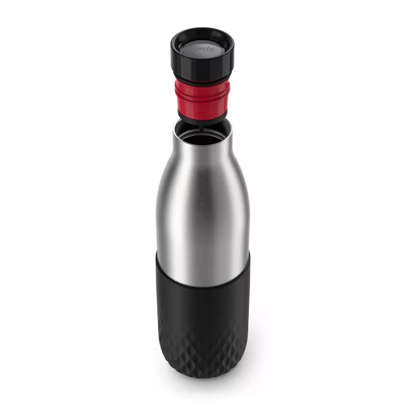 EMSA Bludrop Sleeve N3111100 gėrimo butelis, kasdienis naudojimas, 700 ml, nerūdijantis plienas, juodas