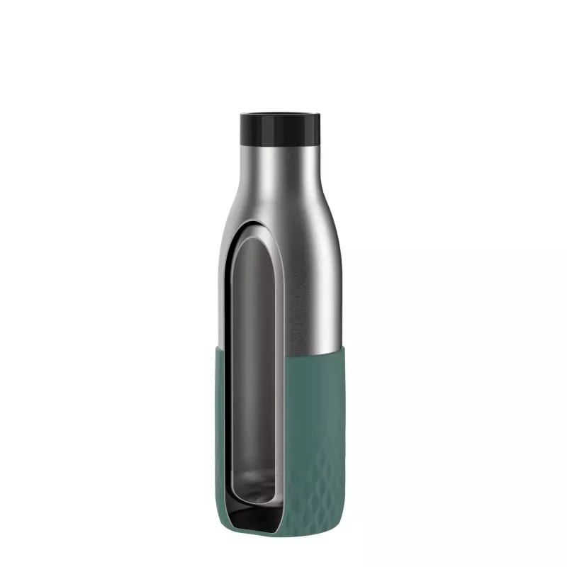 EMSA Bludrop Sleeve N3111100 gėrimo butelis, kasdienis naudojimas, 700 ml, nerūdijantis plienas, juodas