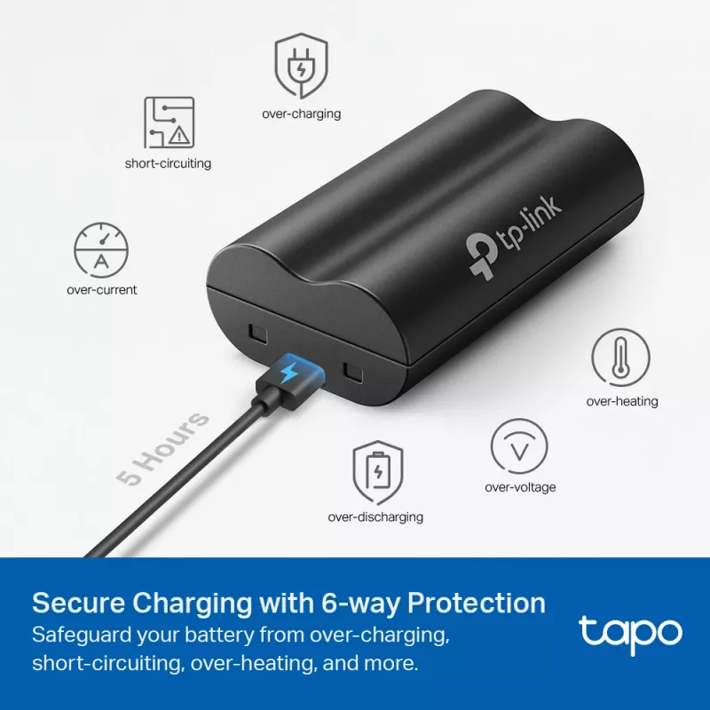 TP-Link Tapo baterijos paketas, 6700 mAh, ličio, juodas, skirtas Tapo C420, C400, D230