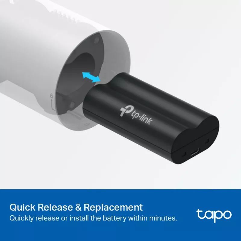 TP-Link Tapo baterijos paketas, 6700 mAh, ličio, juodas, skirtas Tapo C420, C400, D230