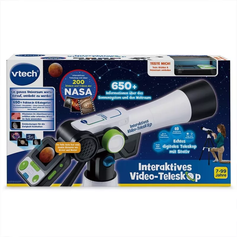 VTech interaktyvusis vaizdo teleskopas, 7+ (80-614504), bandymų rinkinys