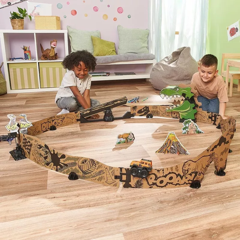 Žaidimų lenktynių trasa VTech Car-Board Racers Dino Adventure Set