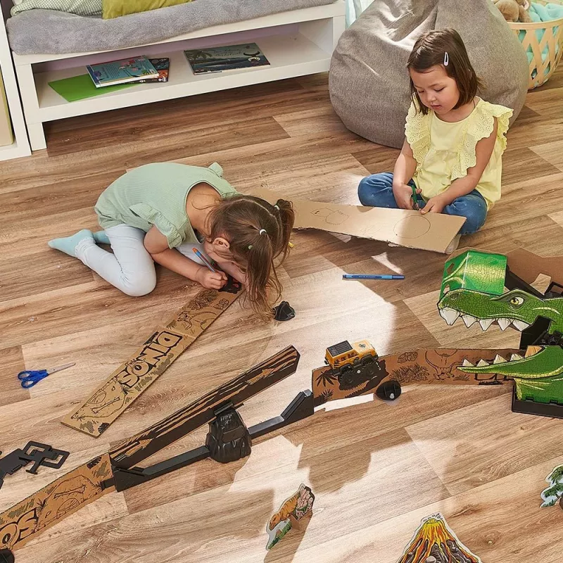 Žaidimų lenktynių trasa VTech Car-Board Racers Dino Adventure Set