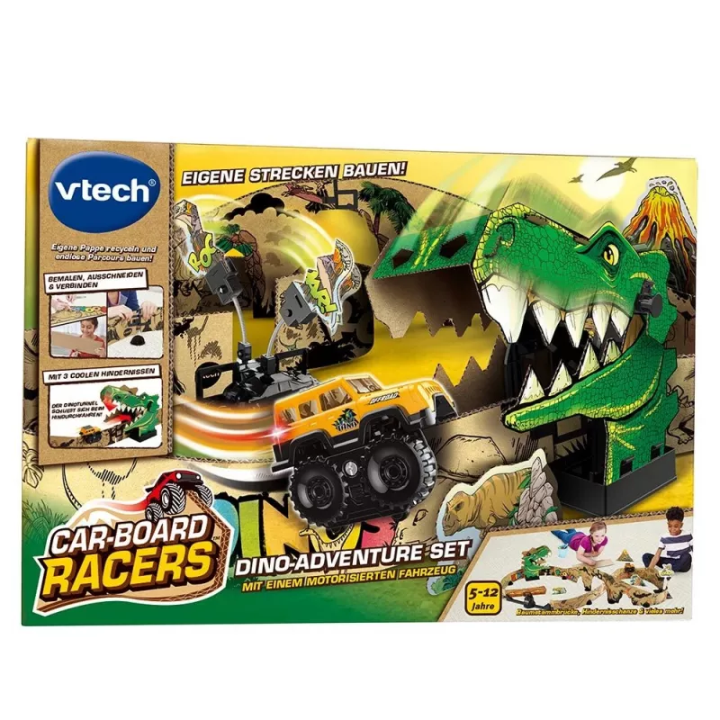 Žaidimų lenktynių trasa VTech Car-Board Racers Dino Adventure Set