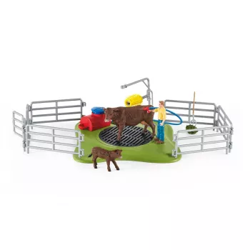 Schleich FARM WORLD Happy Cow Wash – karvių plovimo stotelė