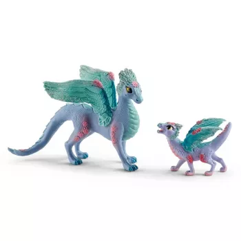 Schleich BAYALA Gėlių drakono motina ir vaikas