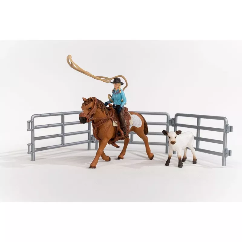 Schleich Cowgirl Team Roping Fun žaidimo rinkinys, 3–8 m., įvairių spalvų