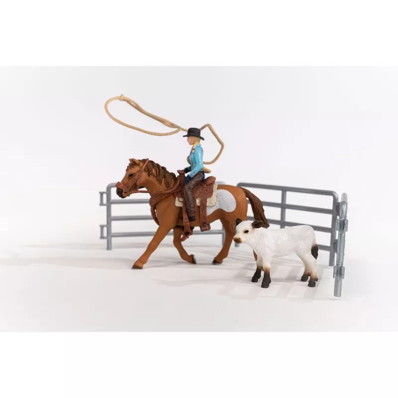 Schleich Cowgirl Team Roping Fun žaidimo rinkinys, 3–8 m., įvairių spalvų