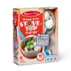 Melissa & Doug Simmer & Stir Stovetop Play Set su Water WOW! spalvą keičiančiu maistu – žaislinė viryklė su puodu ir keptuve
