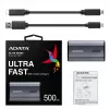 ADATA SE880 500 GB USB Type-C 3.2 Gen 2 (3.1 Gen 2) pilkas išorinis SSD