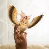 schleich BAYALA Fairy in Flight on Glam-Owl – skraidanti fėja su pelėda, 5+ metų, Saulės Elfai, Vienaragiai ir Fėjos, įvairiaspalvis, plastikas