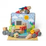 Medinis snap-in-play transporto priemonių konstravimo rinkinys Melissa & Doug Blockables, 54 dalių, sujungiamas, FSC sertifikuotas