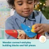 Medinis snap-in-play transporto priemonių konstravimo rinkinys Melissa & Doug Blockables, 54 dalių, sujungiamas, FSC sertifikuotas