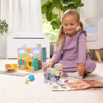 Melissa & Doug MDT BBN Blockables Town Pyst GML, 73 dalių, plastikas, medis
