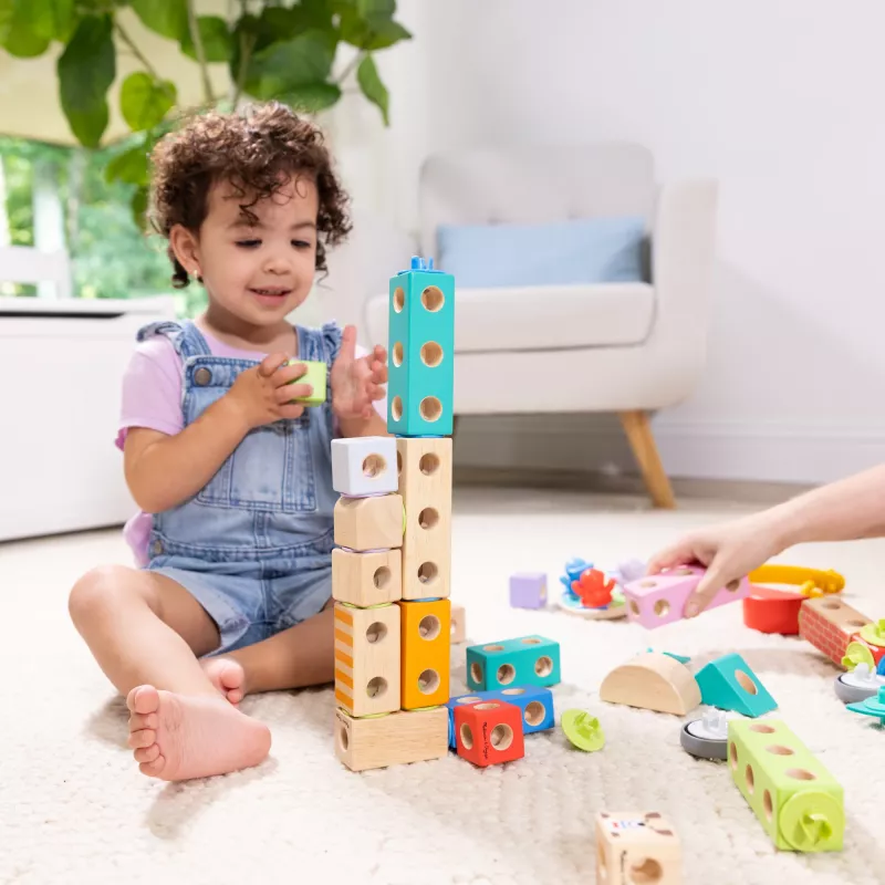 Melissa & Doug MDT BBN Blockables Town Pyst GML, 73 dalių, plastikas, medis