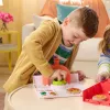 Kinetic Sand SquishPizza kylanti picos krosnelė, kūrybinis rinkinys, 1 svaras smėlio, 5 įrankiai, vaikų žaislas